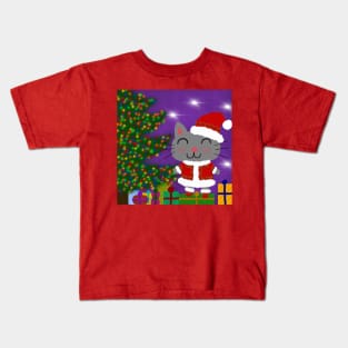 Meowy Christmas Kids T-Shirt